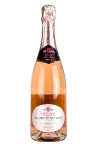 Игристое вино Dulong Cremant de Bordeaux Brut Rose 2021 0.75 л