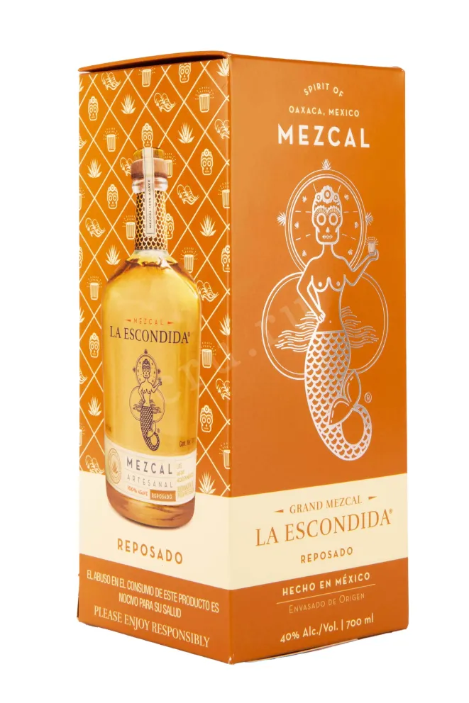 Подарочная коробка Grand Mezcal La Escondida giftbox 0.7 л