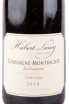 Этикетка вина Domaine Hubert Lamy Chassagne-Montrachet La Goujonne 2018 0.75 л
