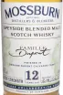 Этикетка Mossburn Calvados Dupont Cask Finish 12 Years Old in tube 0.7 л
