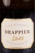 Этикетка Drappier Millesime Exception 2018 0.75 л