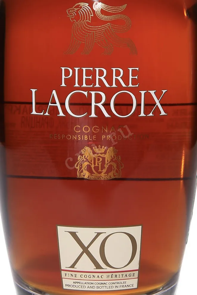 Этикетка Pierre Lacroix XO AOC in gift box 2013 0.7 л