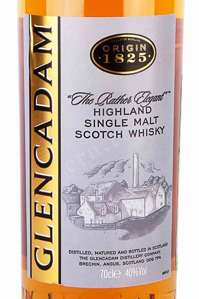 Этикетка Glencadam Origin 1825 in tube 0.7 л