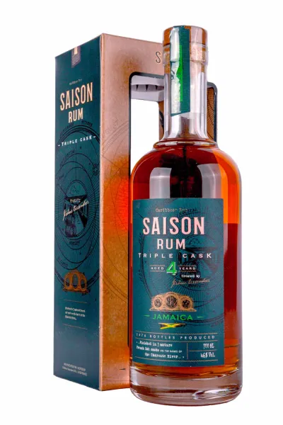 Ром Saison Triple Cask Jamaica 4 years old gift box  0.7 л