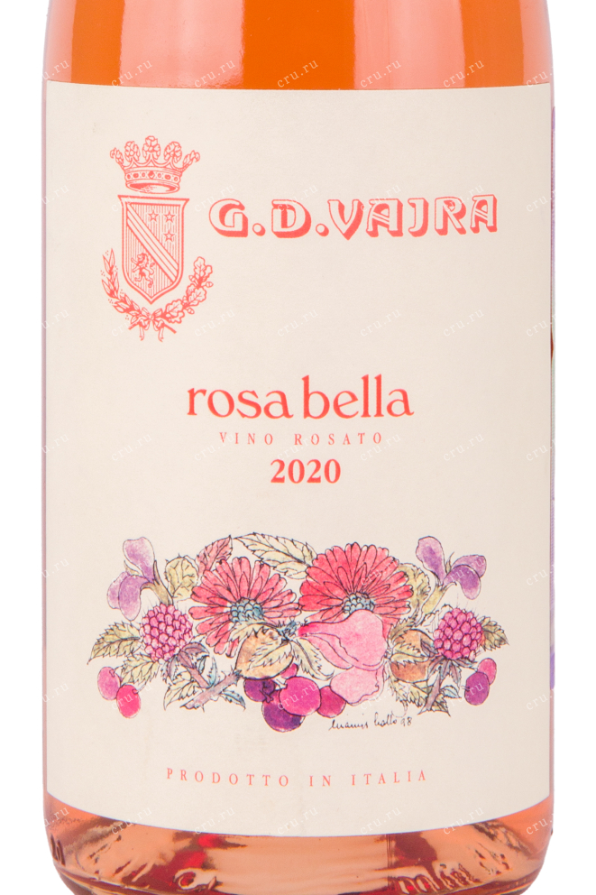 Этикетка вина G.D. Vajra Rosabella Rosato 2020 0.75 л
