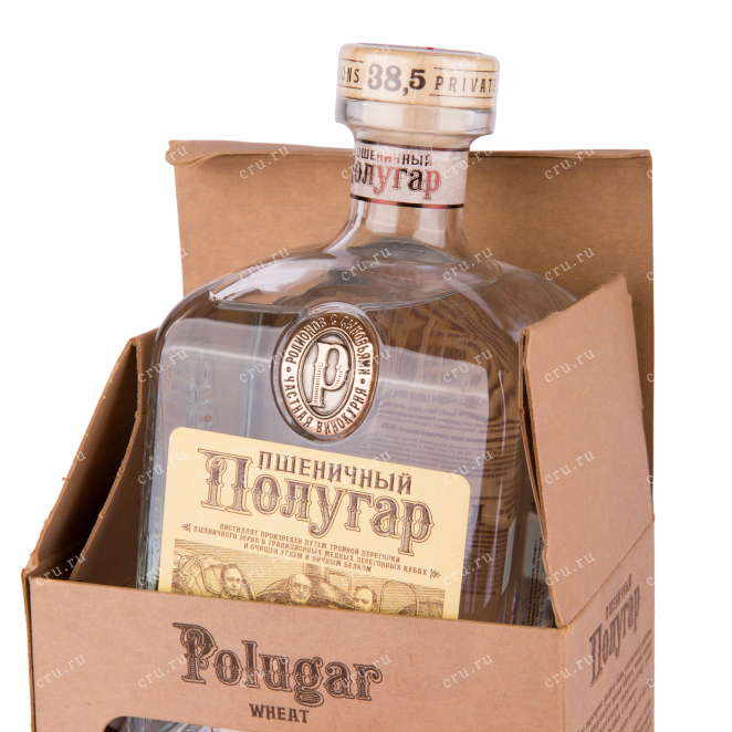 Бутылка водки Polugar Wheat with gift box 0.75 в подарочной упаковке