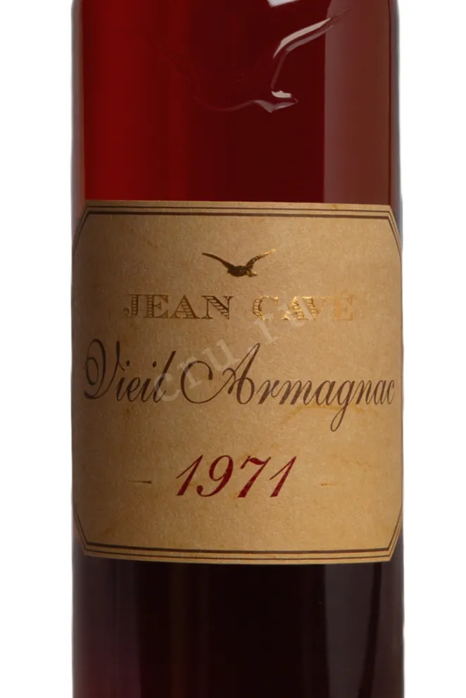 Этикетка  Jean Cave Vieil Armagnac 1971 AOC wooden box 1971 0.7 л