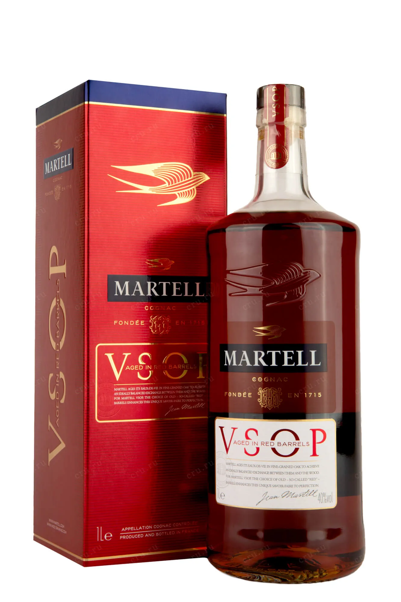 Фото — Коньяк Коньяк Martell VSOP aged in Red Barrels  1 л