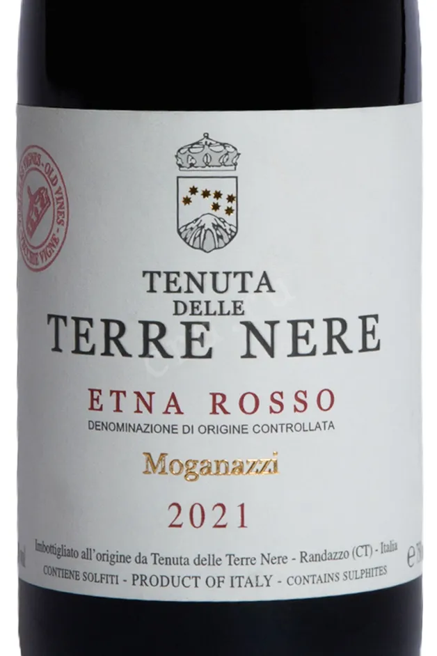 Этикетка Tenuta delle Terre Nere Etna Rosso Moganazzi 2021 0.75 л