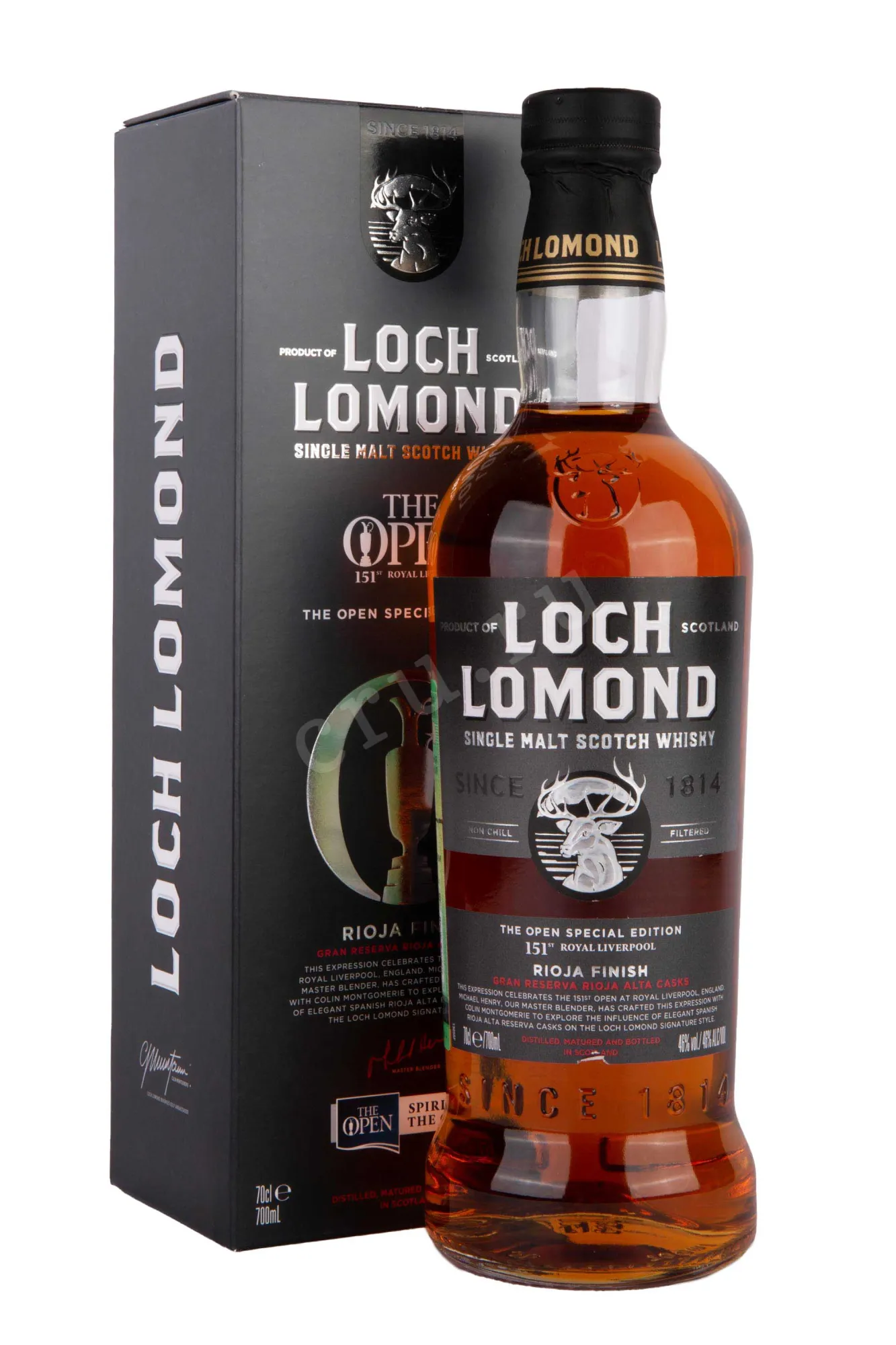 Фото — Виски Loch Lomond 151th The Open Special Edition Royal Liverpool Rioja Finish in gift box  0.7 л