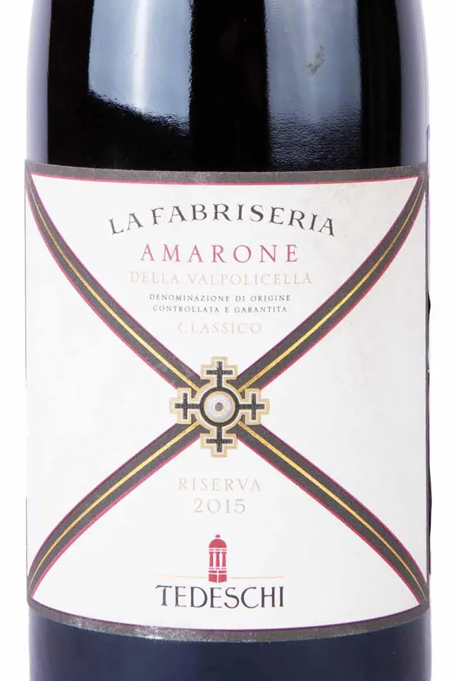 Этикетка Tedeschi La Fabriseria Amarone della Valpolicella Classico Riserva 2015 0.75 л
