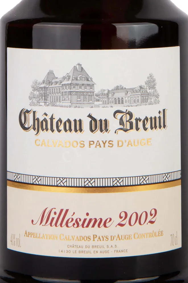 Этикетка Chateau du Breuil Pays dAuge Millesime gift box 2002 0.7 л