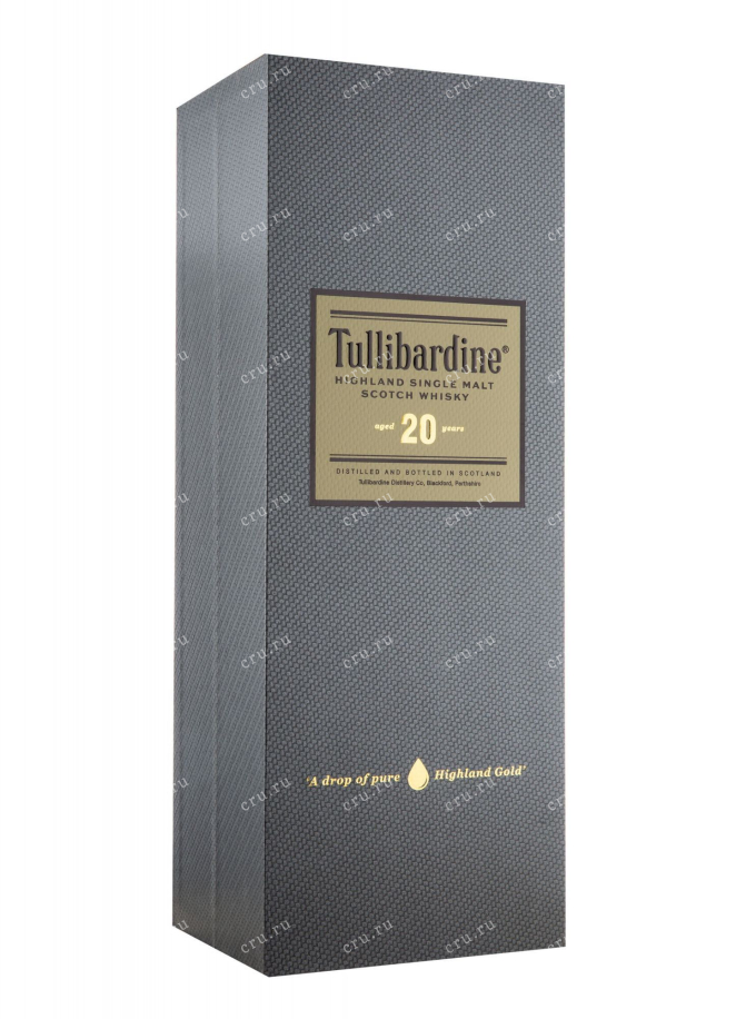Подарочная коробка виски Туллибардин 20 лет 0.7