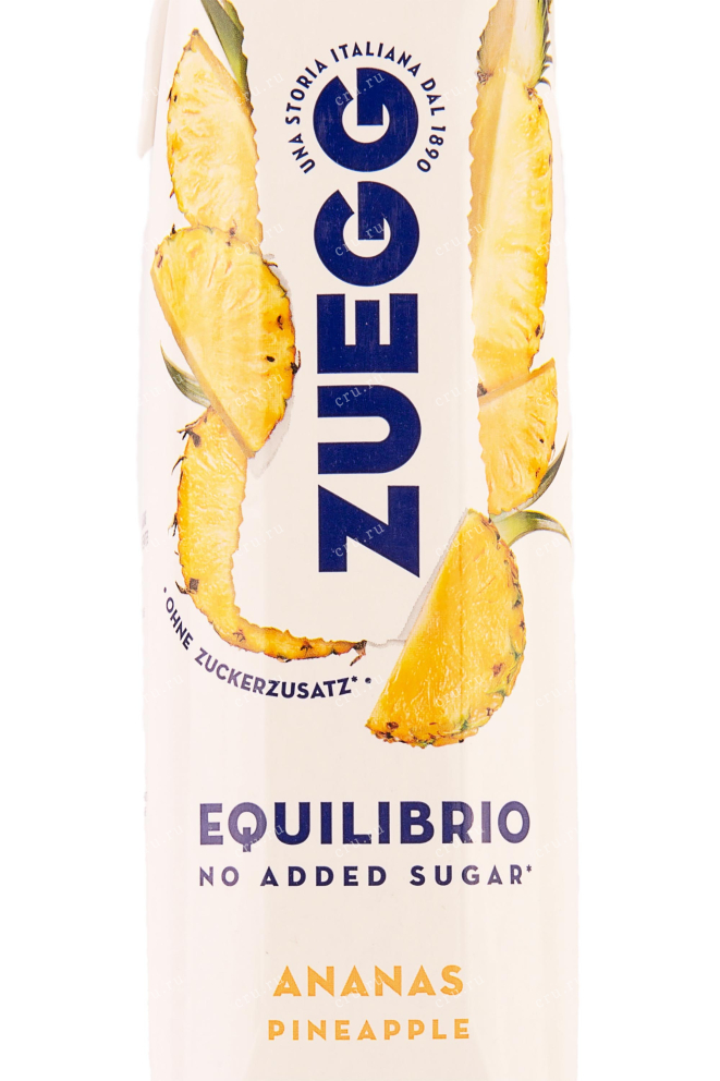 Этикетка Zuegg Equilibrio ananas no added sugar 1 л