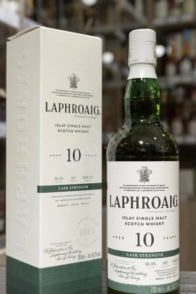 В магазине Крю Профи Laphroaig Cask Strength 10 Years Old in gift box 0.7 л