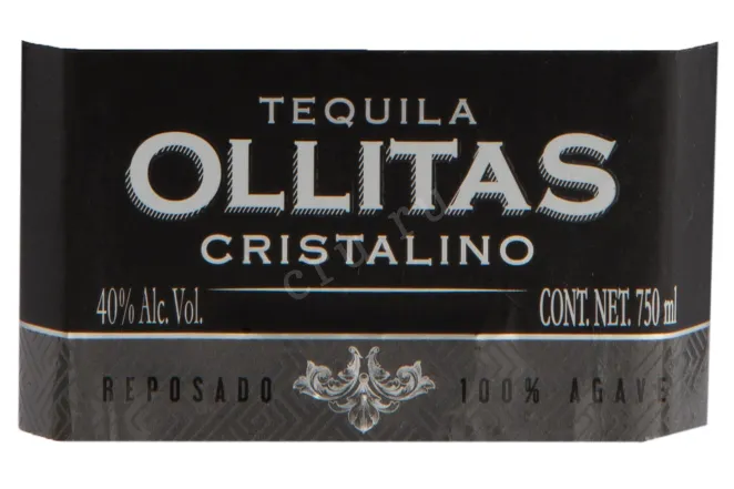 Этикетка Ollitas Cristalino Reposado 0.75 л