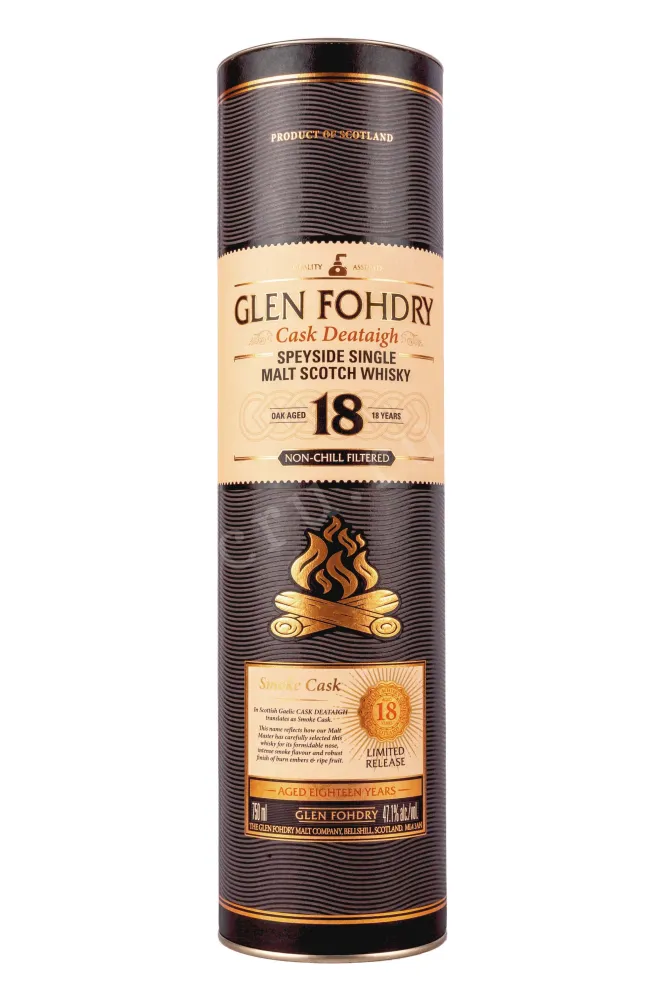 Туба Glen Fohdry 18 year smoke cask in tube 0.7 л