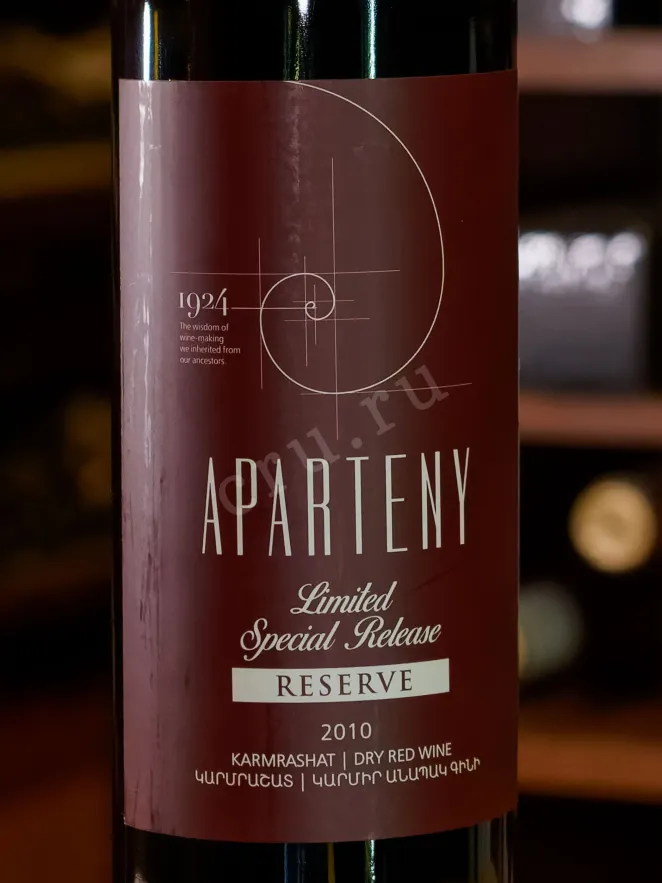 В магазине Крю Профи Aparteny Special Release Reserve 2010 0.75 л