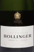 Этикетка Bollinger Special Cuvee Brut in gift box 2021 0.75 л