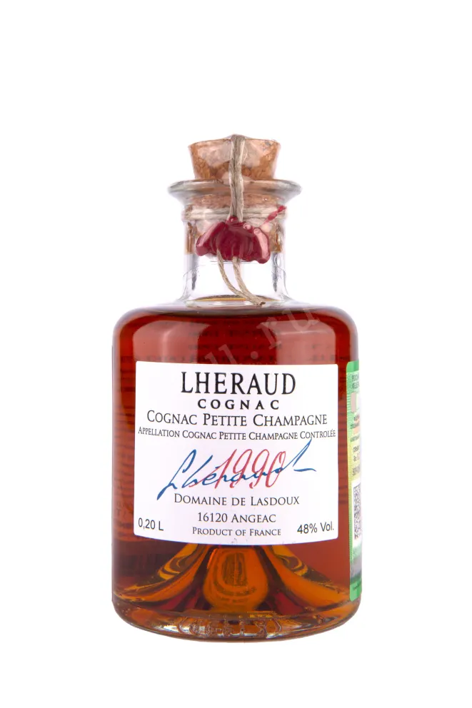 Бутылка Lheraud Petite Champagne wooden box 1990 0.2 л