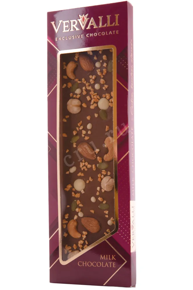 Шоколад Вервалли молочный с украшением Кешью