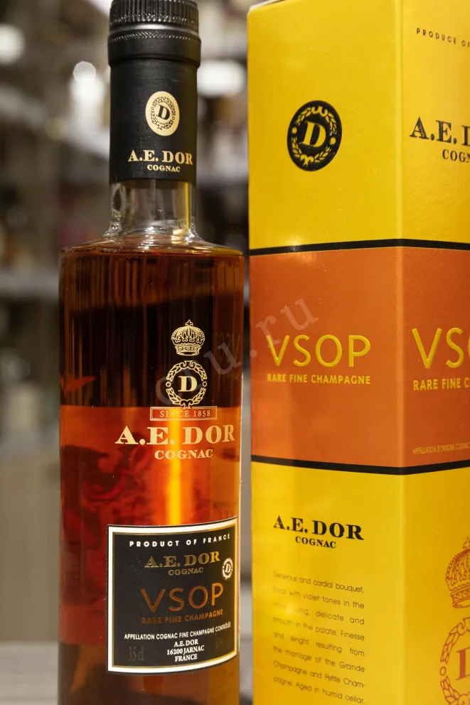 В магазине Крю Профи A.E.Dor VSOP Rare Fine gift box 0.35 л