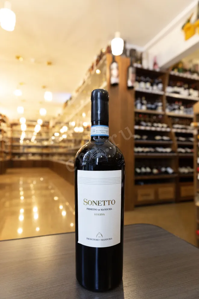 В магазине Крю Профи Produttori di Manduria Sonetto Riserva Primitivo di Manduria DOP gift box 2019 0.75 л