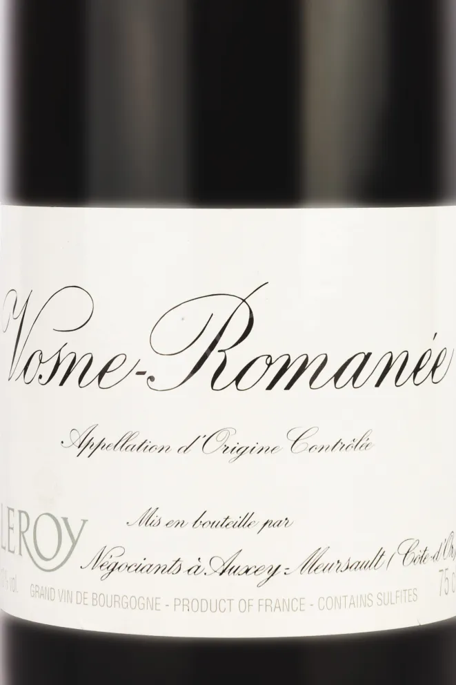 Этикетка Vosne-Romanee SA Leroy 2009 0.75 л