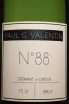 Этикетка Paul G. Valentin №88 Creamnt De Limoux 2022 0.75 л