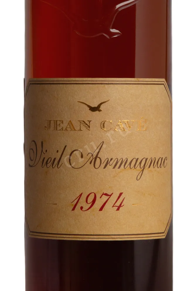 Этикетка Jean Cave Vieil Armagnac 1974 AOC wooden box 1974 0.7 л
