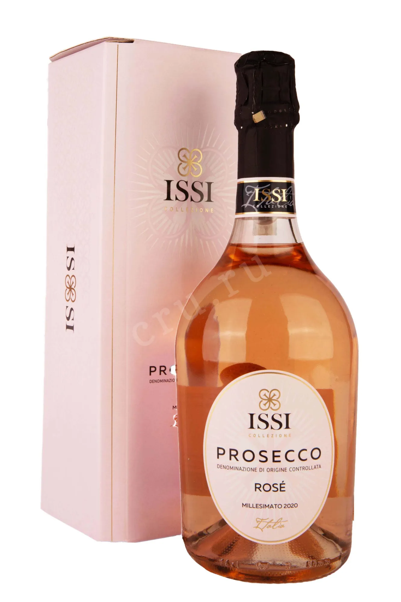 Фото — Игристое вино Issi Prosecco Rose Millesimato Extra Dry in gift box 2020 0.75 л
