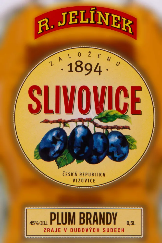 Этикетка R Jelinek Slivovice zlata 0.5 л