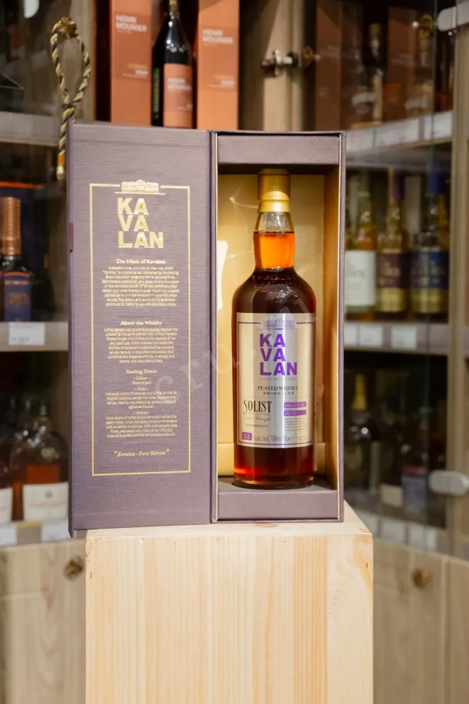 В магазине Крю Профи Kavalan Solist Peated Single Malt Cask Strength gift box 0.7 л
