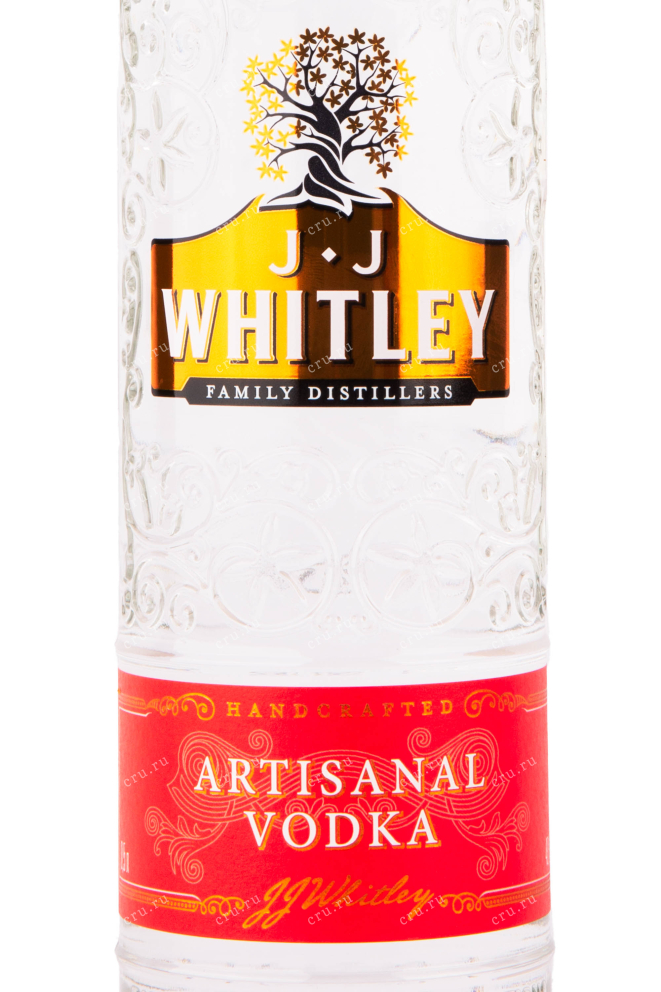 Этикетка водки J.J. Whitley Artisanal 0.5