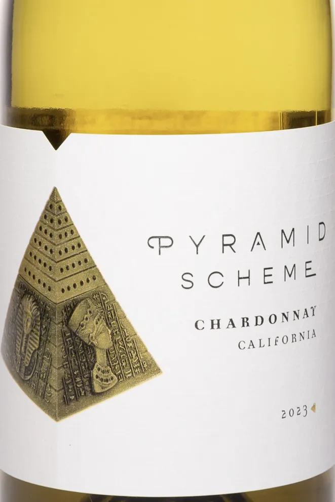 Этикетка Pyramid Scheme California Chardonnay 2023 0.75 л