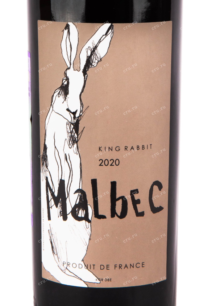 Этикетка вина King Rabbit Malbec Pays D'Oc IGP 0.75 л