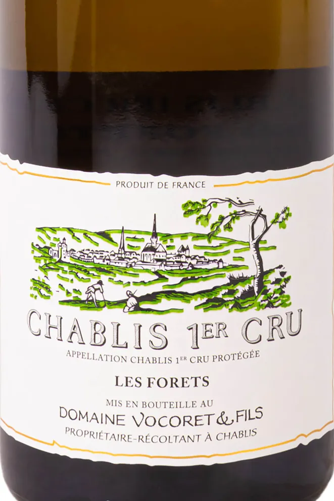 Этикетка Domaine Vocoret et Fils Chablis Premier Cru Les Forets 2021 0.75 л