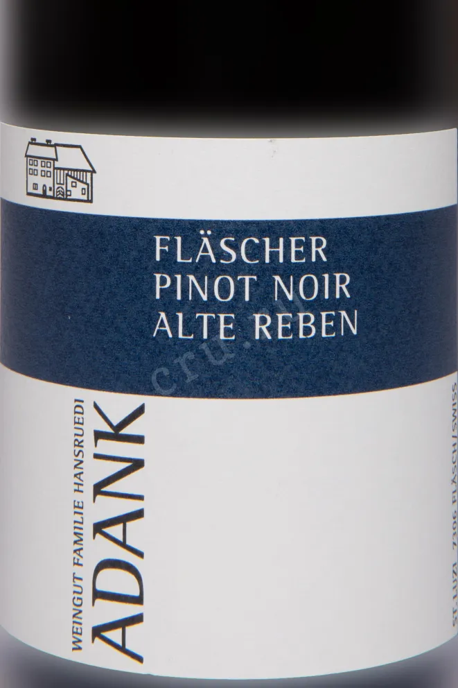 Этикетка Adank Flascher Pinot Noir Alte Reben AOC Graubunden 2023 0.75 л