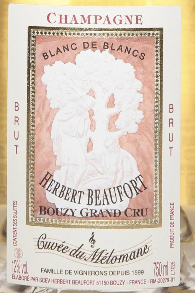 Этикетка Herbert Beaufort Cuvee du Melomane Blanc de Blancs 2022 0.75 л