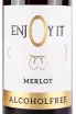 Этикетка Peter Mertes enjOy it Merlot Alcohol Free 2023 0.75 л