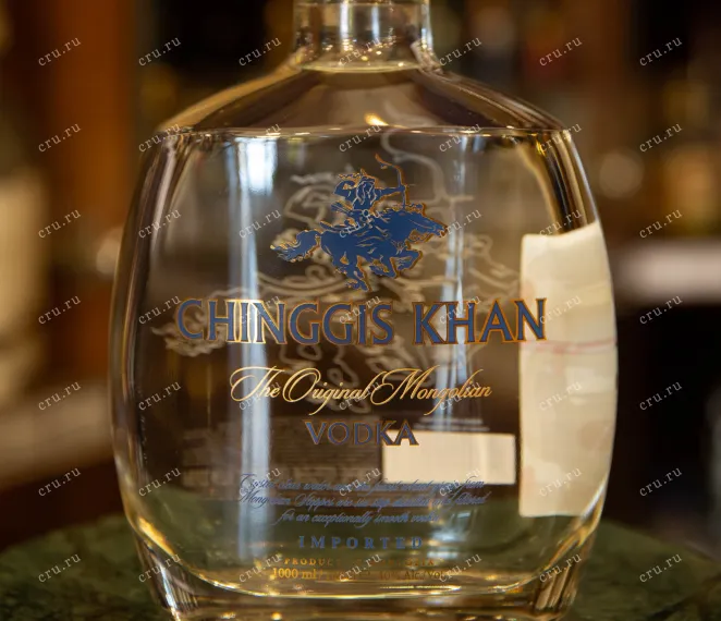 Этикетка Chinggis Khan in gift box 1 л