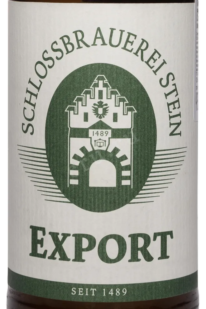Этикетка Schlossbrauerei Stein Export 0.5 л
