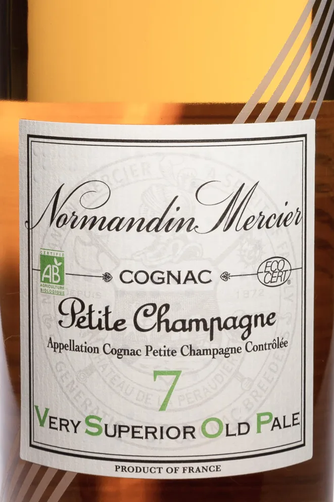 Этикетка Normandin-Mercier Petite Champagne VSOP in gift box 0.7 л