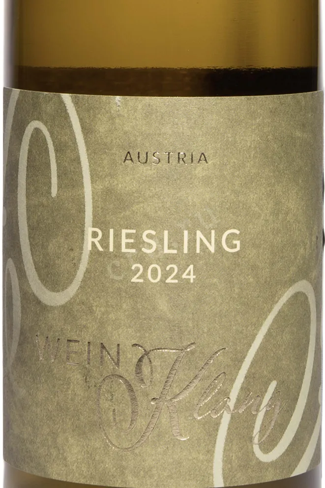 Этикетка Wein Klang Riesling 2024 0.75 л
