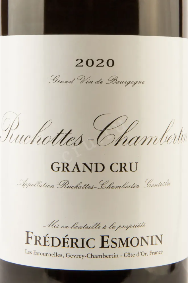 Этикетка Ruchottes-Chambertin Gran Cru Frederic Esmonin 2020 0.75 л