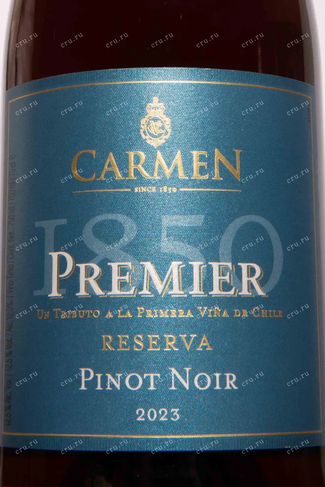 Этикетка Carmen Premier Reserva Pinot Noir 2023 0.75 л