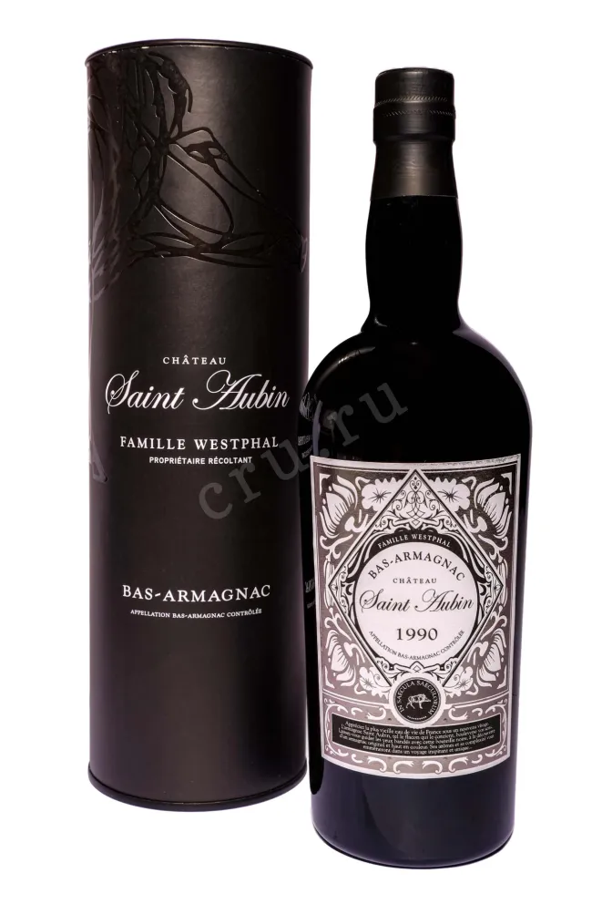 Арманьяк Saint Aubin Bas-Armagnac in tube 1990 0.7 л