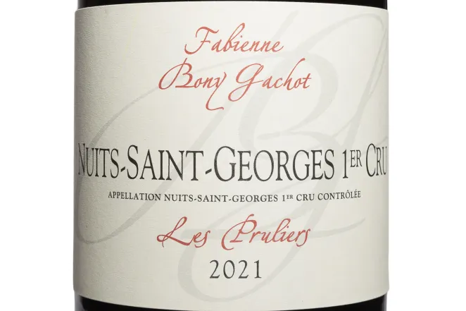 Этикетка Domaine Bony Gachot Les Pruliers Rouge Nuits-Saint-Georgies 1er Cru AOC 2021 0.75 л