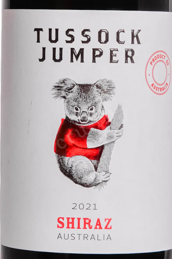 Этикетка Tussock Jumper Shiraz 2021 0.75 л