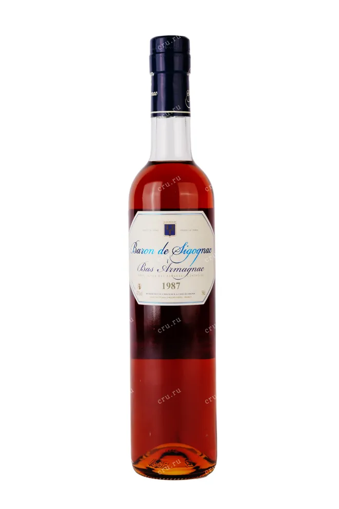 Бутылка Armagnac Baron de Sigognac wooden box 1987 0.5 л